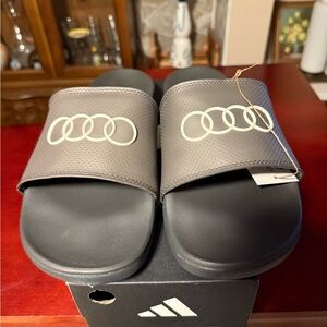 Mens 13 Adidas Adilette Comfort Slides Audi Revolut F1 Team New KI6084 Black
